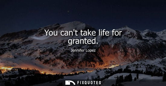 Small: You cant take life for granted