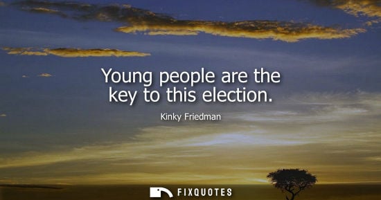 Small: Young people are the key to this election