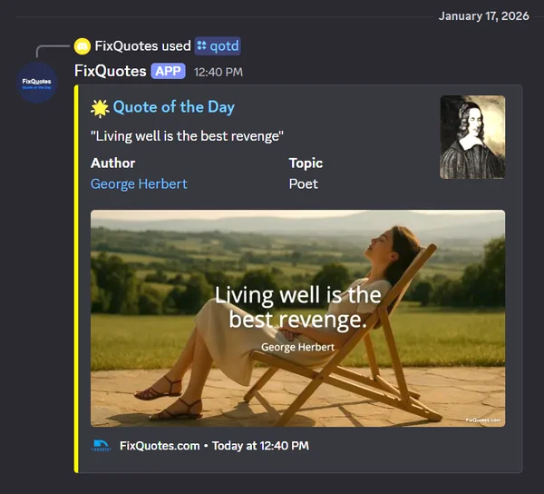 FixQuotes Discord Bot Preview
