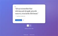 Light theme with text - Quote of the Day Browser Extension